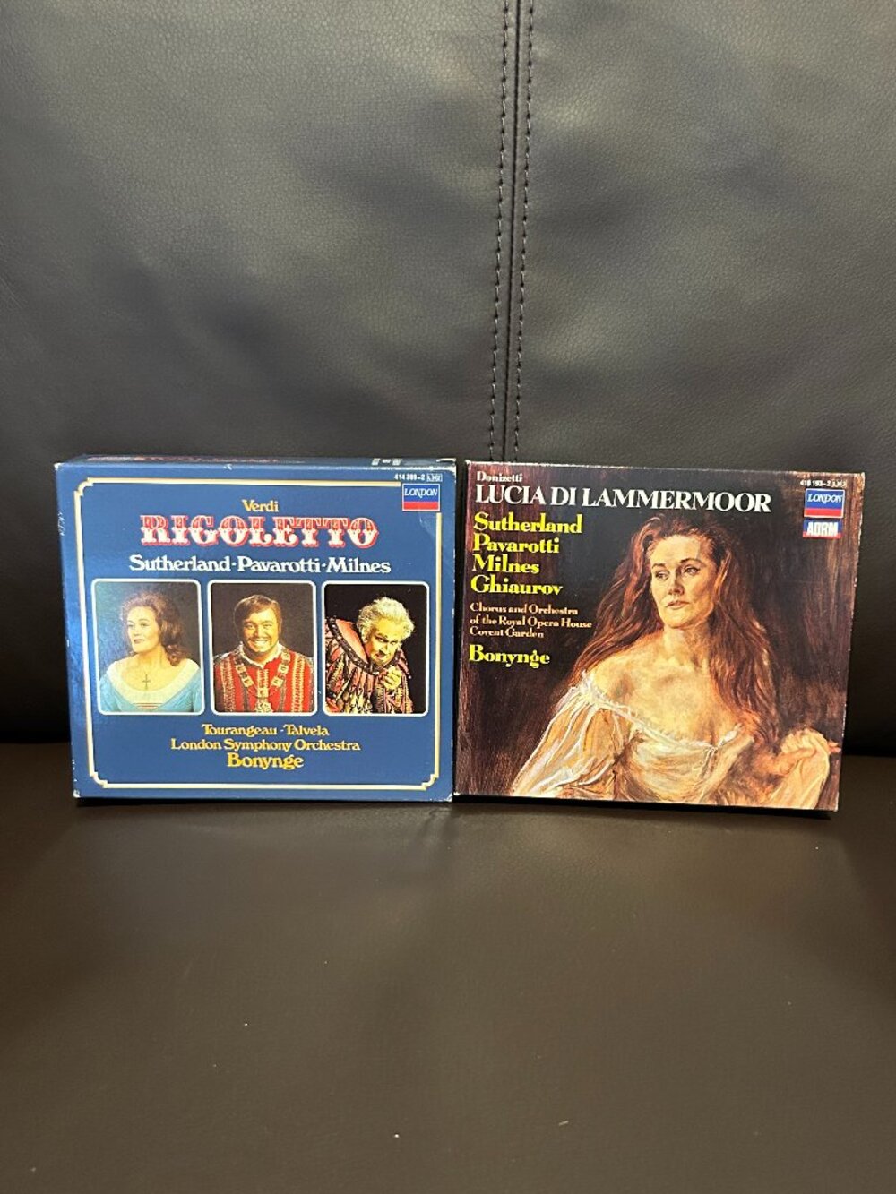 Set of 2 JOAN SUTHERLAND & PAVAROTTI Box CDs - Rigoletto & Lucia Do Lammermoor